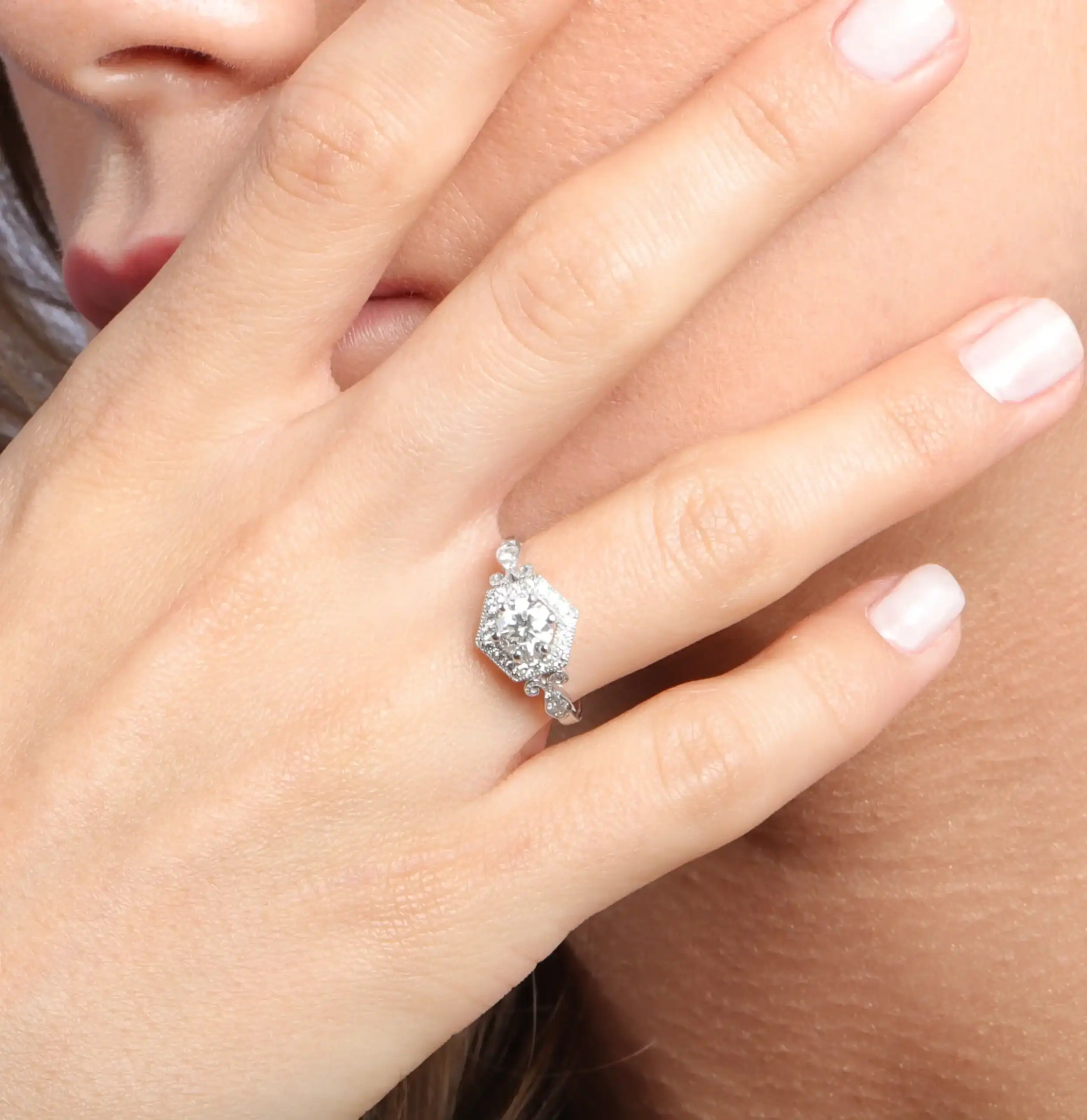 טבעת אירוסין משושה וינטאג'- Oren – תמונה 2