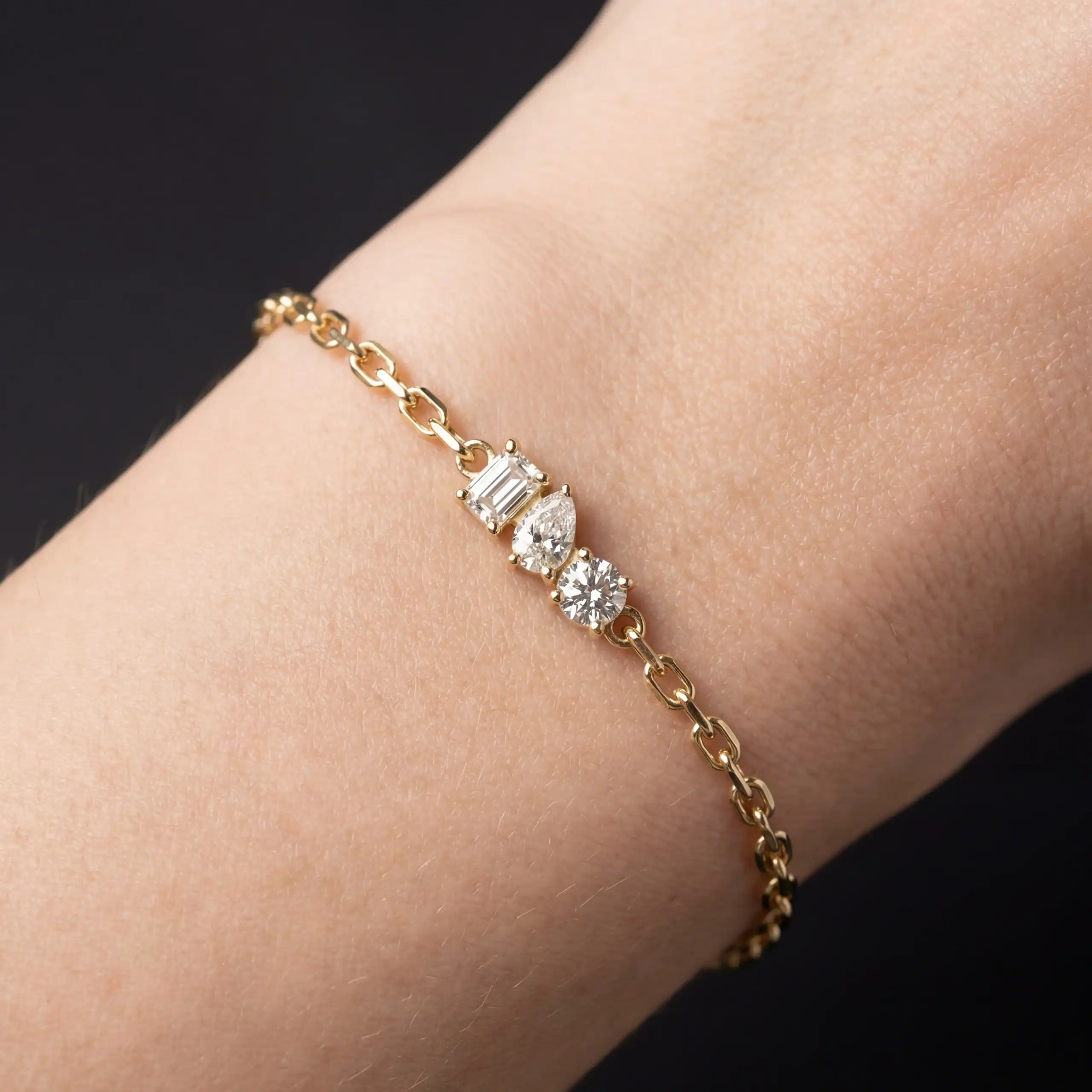 צמיד 3 יהלומים